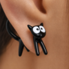 Gros plan macro sur la boucle chat noir