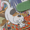 Gros plan sur la couverture du carnet chat noir kawaii