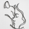 Gros plan sur la deco murale chat noir en metal