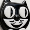 Gros plan sur la deco murale chat noir retro
