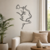Deco murale chat noir au-dessus d un canape