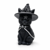 Figurine chat noir gothique, fond blanc