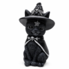 Figurine chat noir gothique, fond blanc
