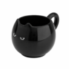 Mug chat noir en ceramique, fond blanc