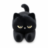 Peluche chat noir ronde mignonne, fond blanc