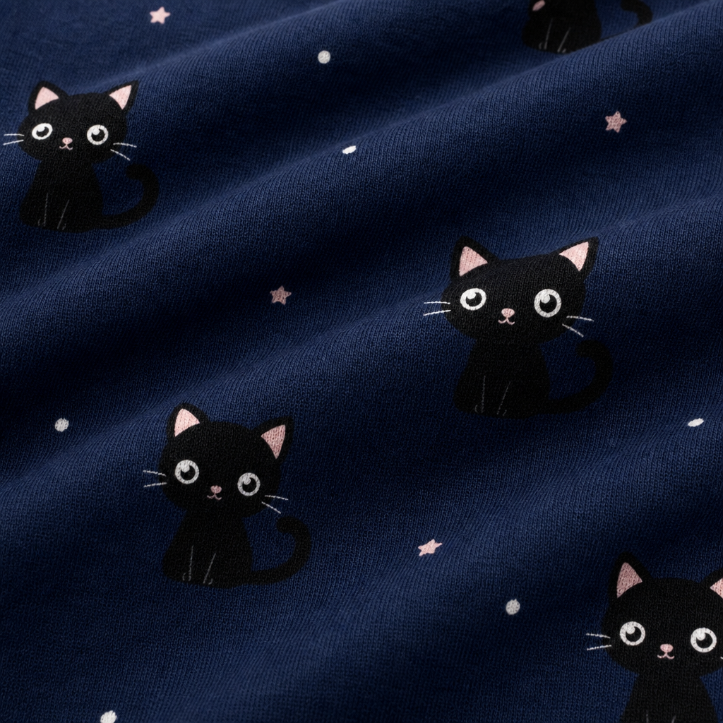 Gros plan sur l imprime petits chats du pyjama