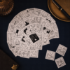 Stickers chat noir sur fond bleu nuit
