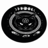 Tapis chat noir tout doux, fond blanc