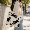 Tote bag chat noir porte a l epaule